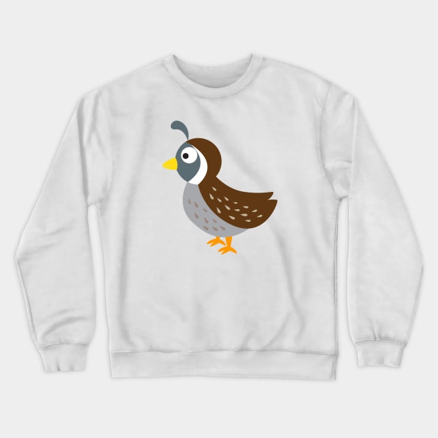 Cute Quail Crewneck Sweatshirt by Hedgie Designs